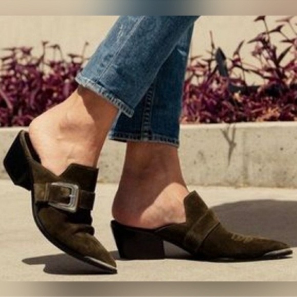 PAIGE Kensington Western Mule Size 8 NO BUCKLE - Picture 3 of 9